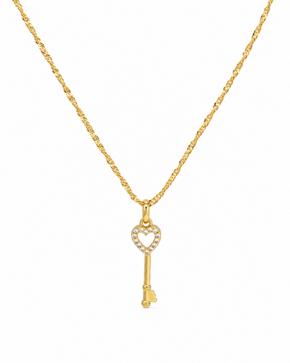 Kaia Heart Key Pendant Necklaces