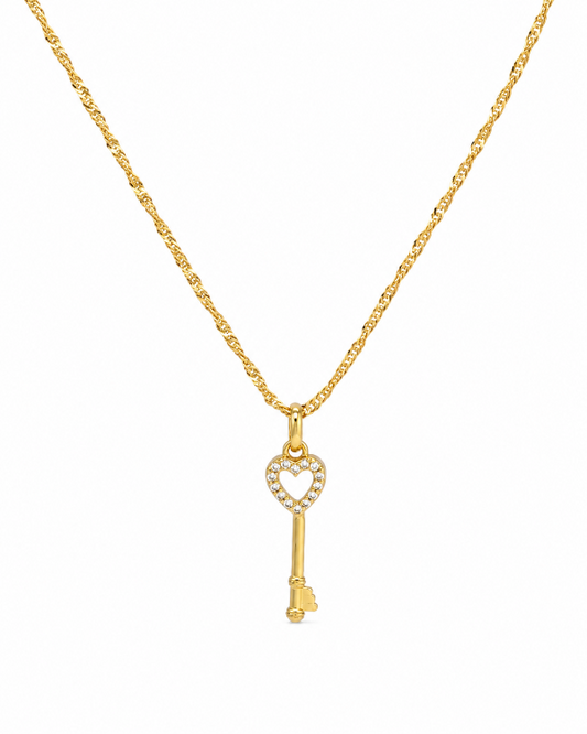 Kaia Heart Key Pendant Necklaces