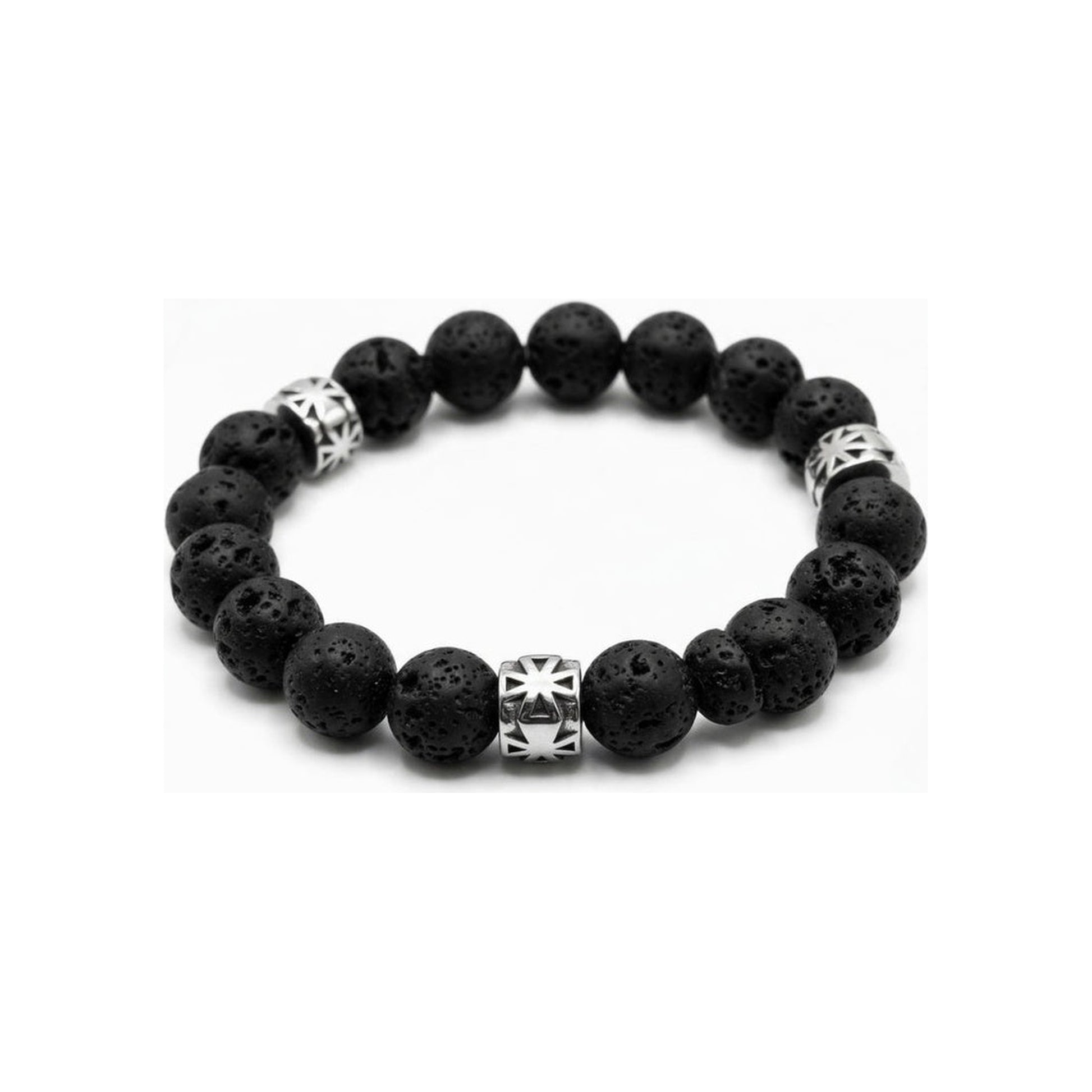 Kova Lava Stone Beaded Bracelet - HyraMode Gold Jewelry