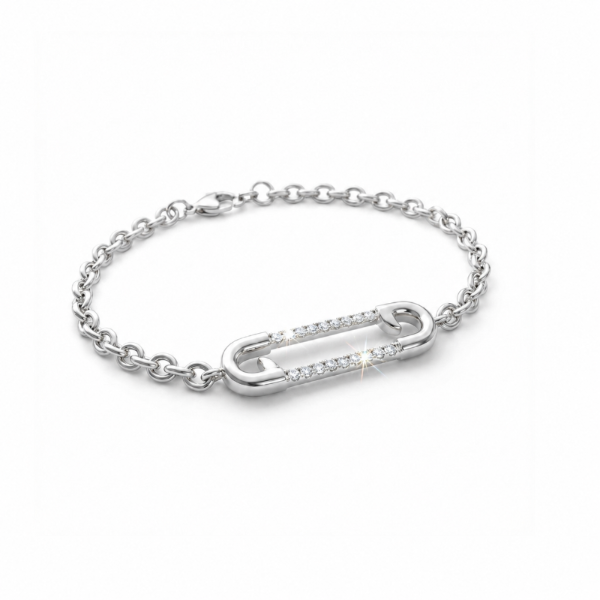 Luna Dainty Safety Pin Chain Bracelet