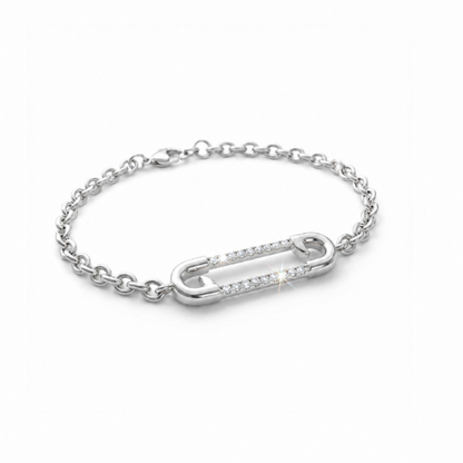 Luna Dainty Safety Pin Chain Bracelet