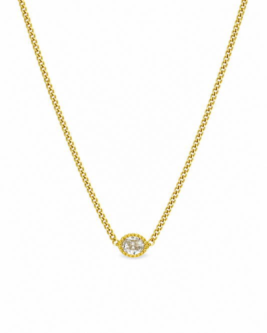 Mevi Dainty CZ Pendant Necklace