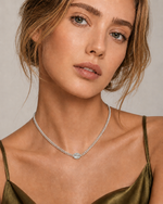Mevi Dainty CZ Pendant Necklace