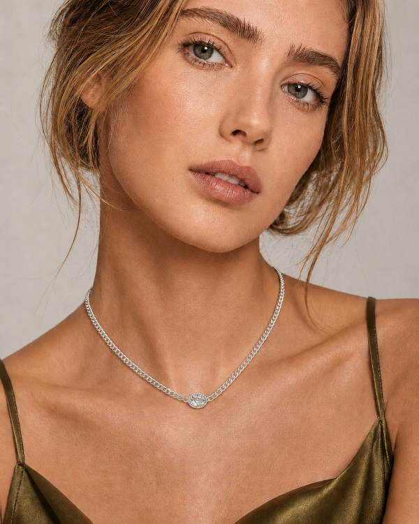 Mevi Dainty CZ Pendant Necklace