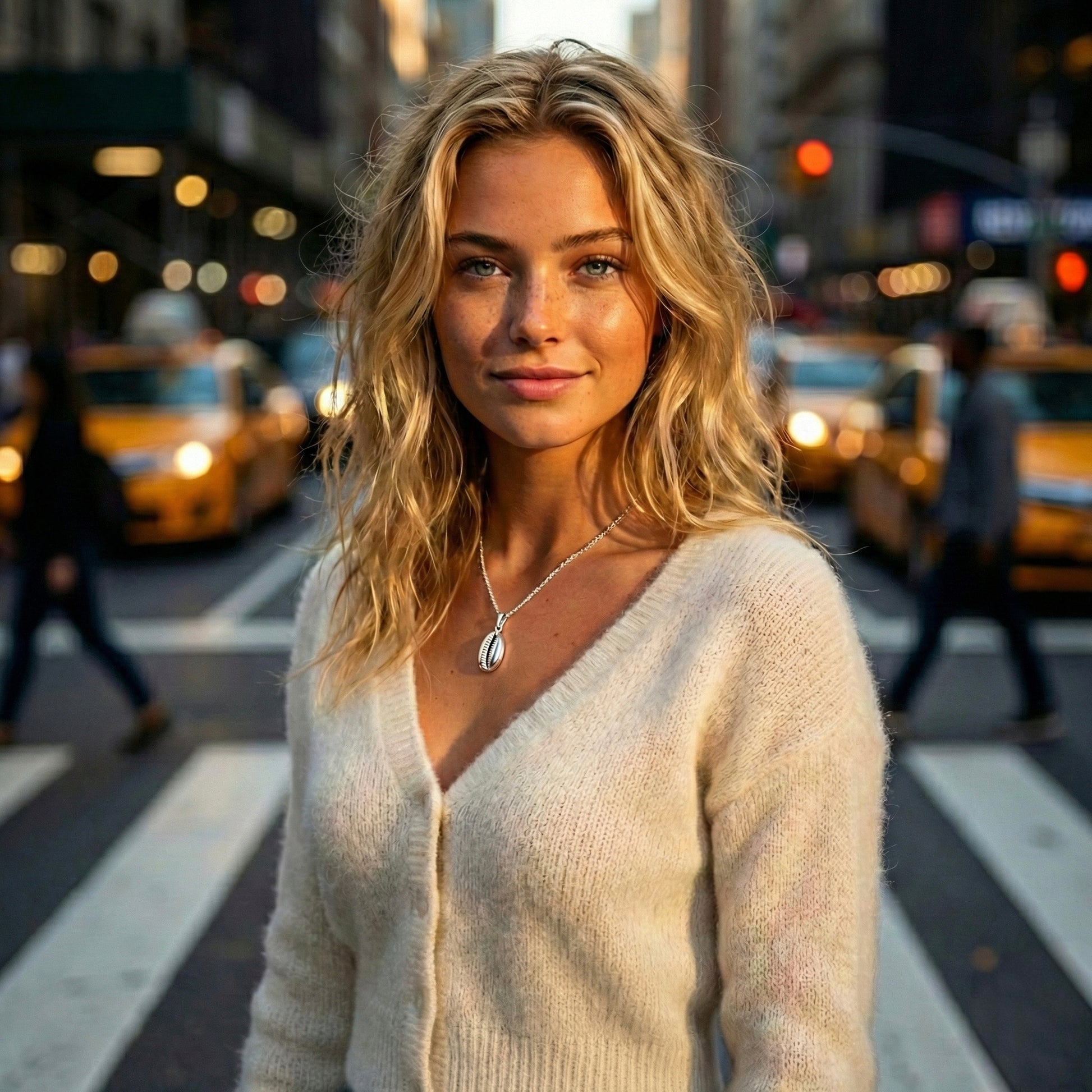 Cora Gold Cowrie Shell Pendant Necklace hypoallergenic necklace by HyraMode