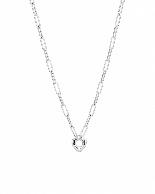 Remy Paperclip Chain Heart Necklace