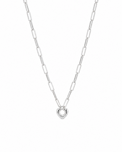Remy Paperclip Chain Heart Necklace