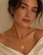 Rosa Rose Coin Pendant Necklace