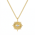 Sola Sunburst Pendant Necklace hypoallergenic necklace by HyraMode