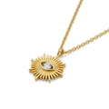 Sola Sunburst Pendant Necklace hypoallergenic necklace by HyraMode