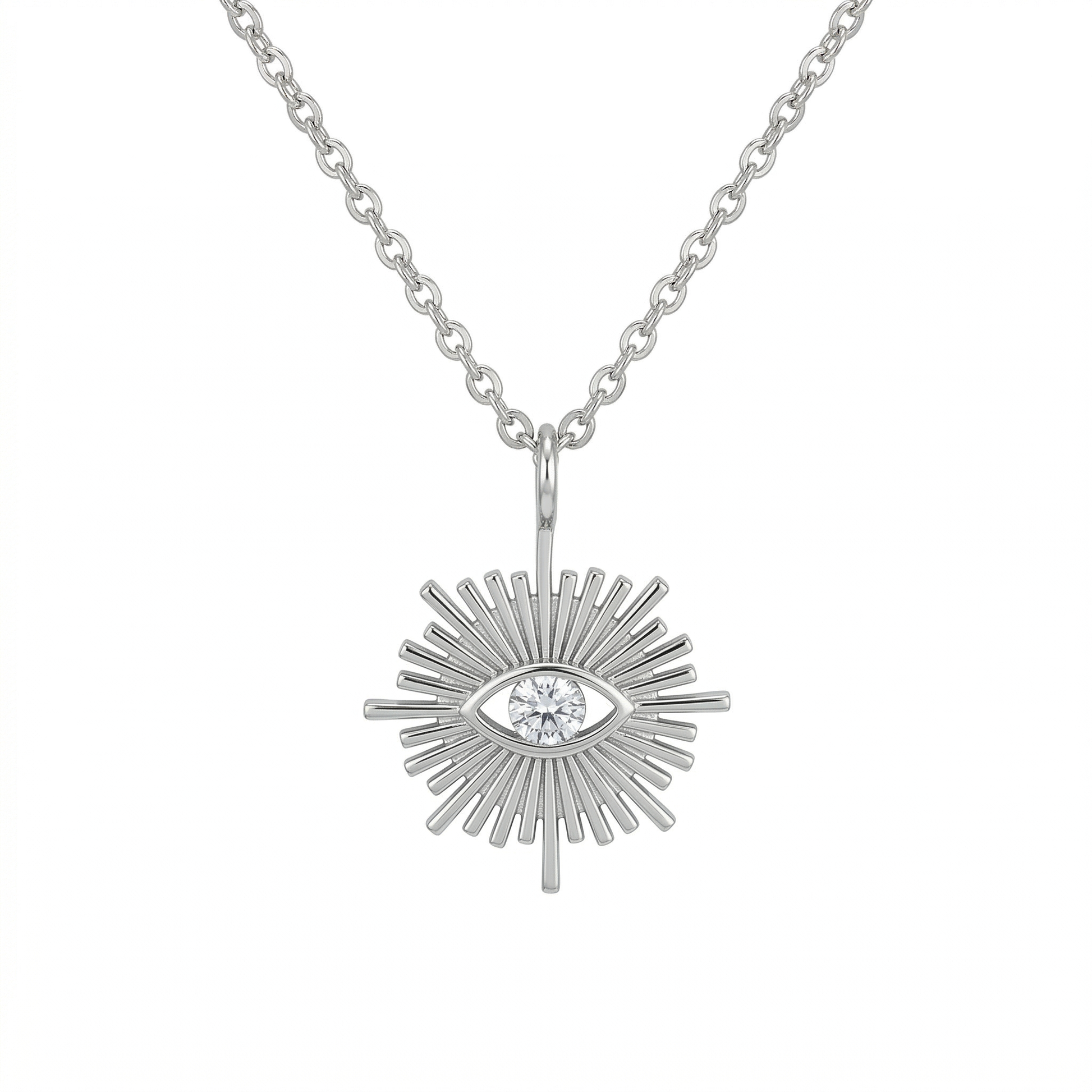 Sola Sunburst Pendant Necklace hypoallergenic necklace by HyraMode