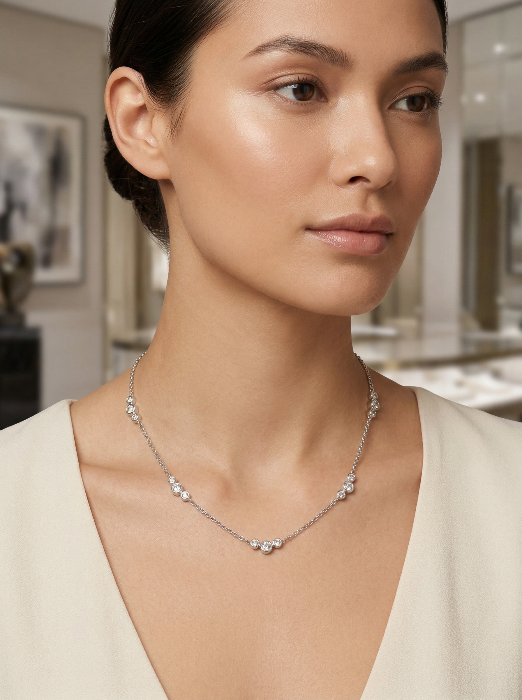 Stelle Multi-Star Station Layering Necklace - View 4 - HyraMode