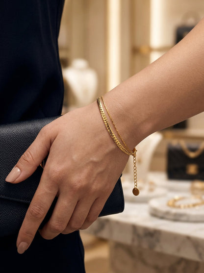 Suri Layered Multi-Chain Bracelet - View 6 - HyraMode