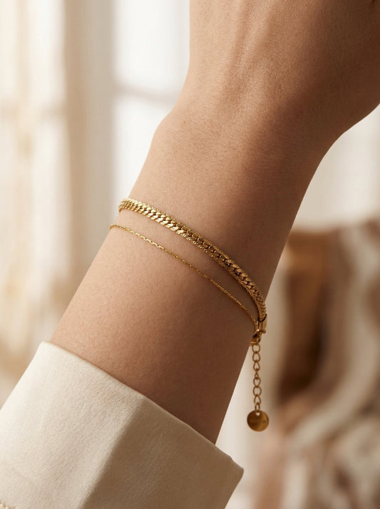 Suri Layered Multi-Chain Bracelet - View 2 - HyraMode