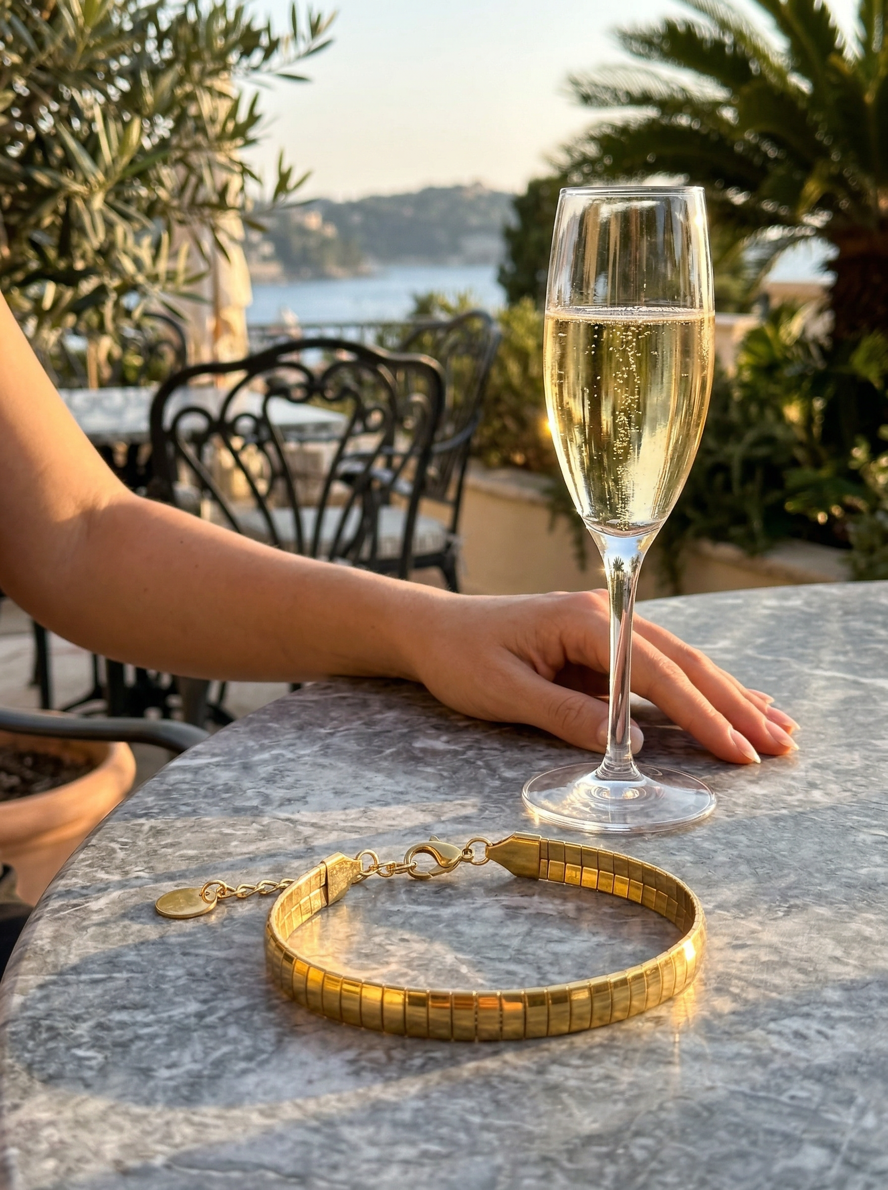 Tali Wide Flat Box Chain Bracelet - View 5 - HyraMode