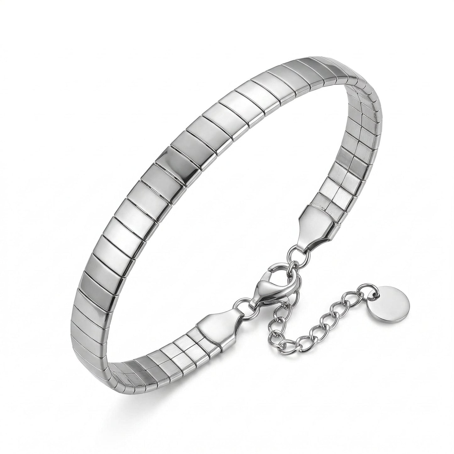 Tali Wide Flat Box Chain Bracelet - View 3 - HyraMode