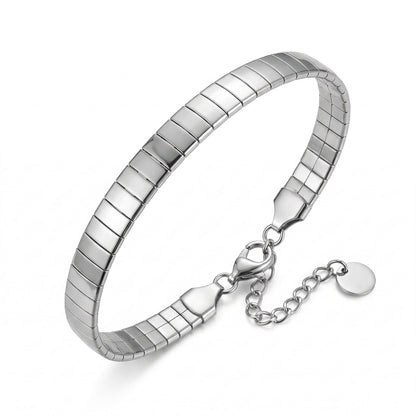 Tali Wide Flat Box Chain Bracelet - View 3 - HyraMode