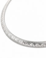 Tolu Textured Omega Layering Chain Necklace 6MM