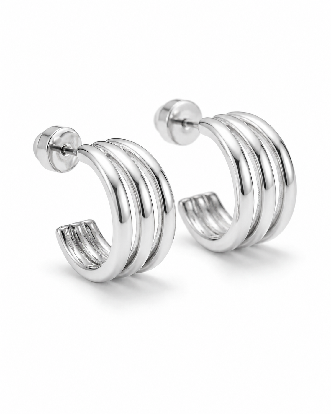 Tria Triple Stud Earrings