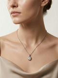 Vela Oval CZ Pendant Necklace hypoallergenic necklace by HyraMode