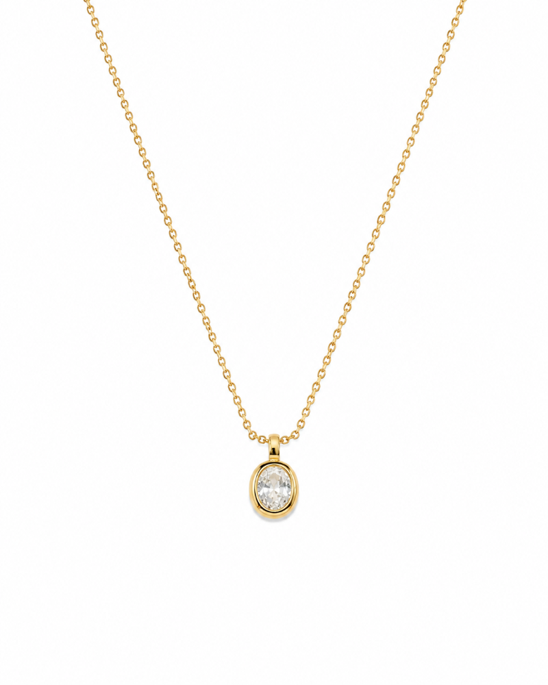 Vela Oval Pendant Necklace