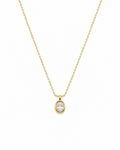 Vela Oval Pendant Necklace