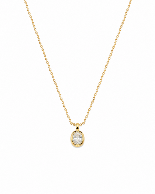 Vela Oval Pendant Necklace