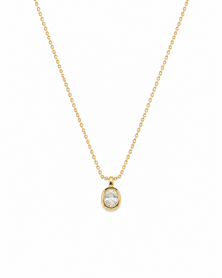 Vela Oval Pendant Necklace