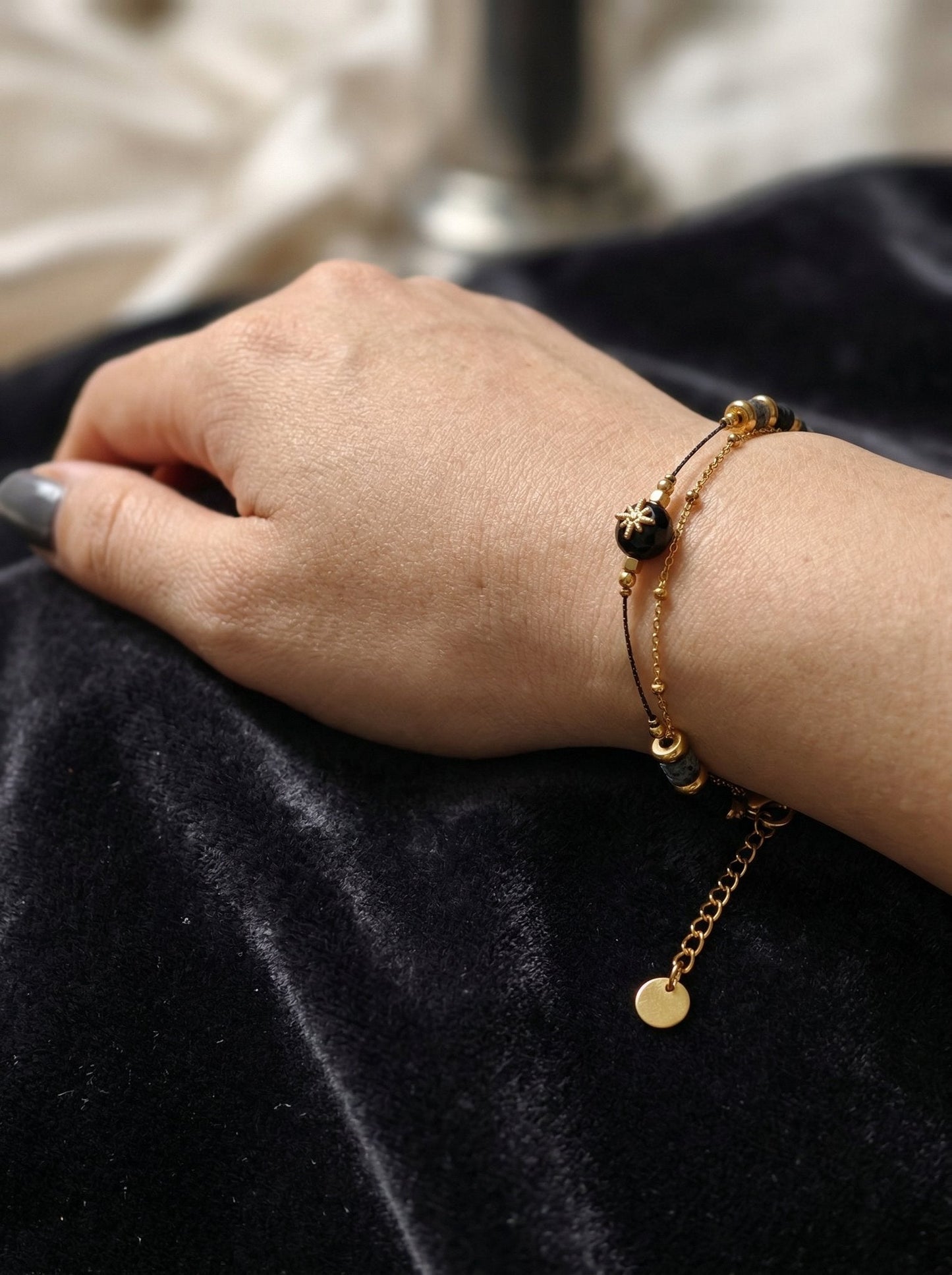 Zeno Mixed Bead Star Charm Bracelet - View 7 - HyraMode