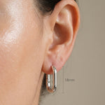Hex Square Huggie Earrings — product view 6