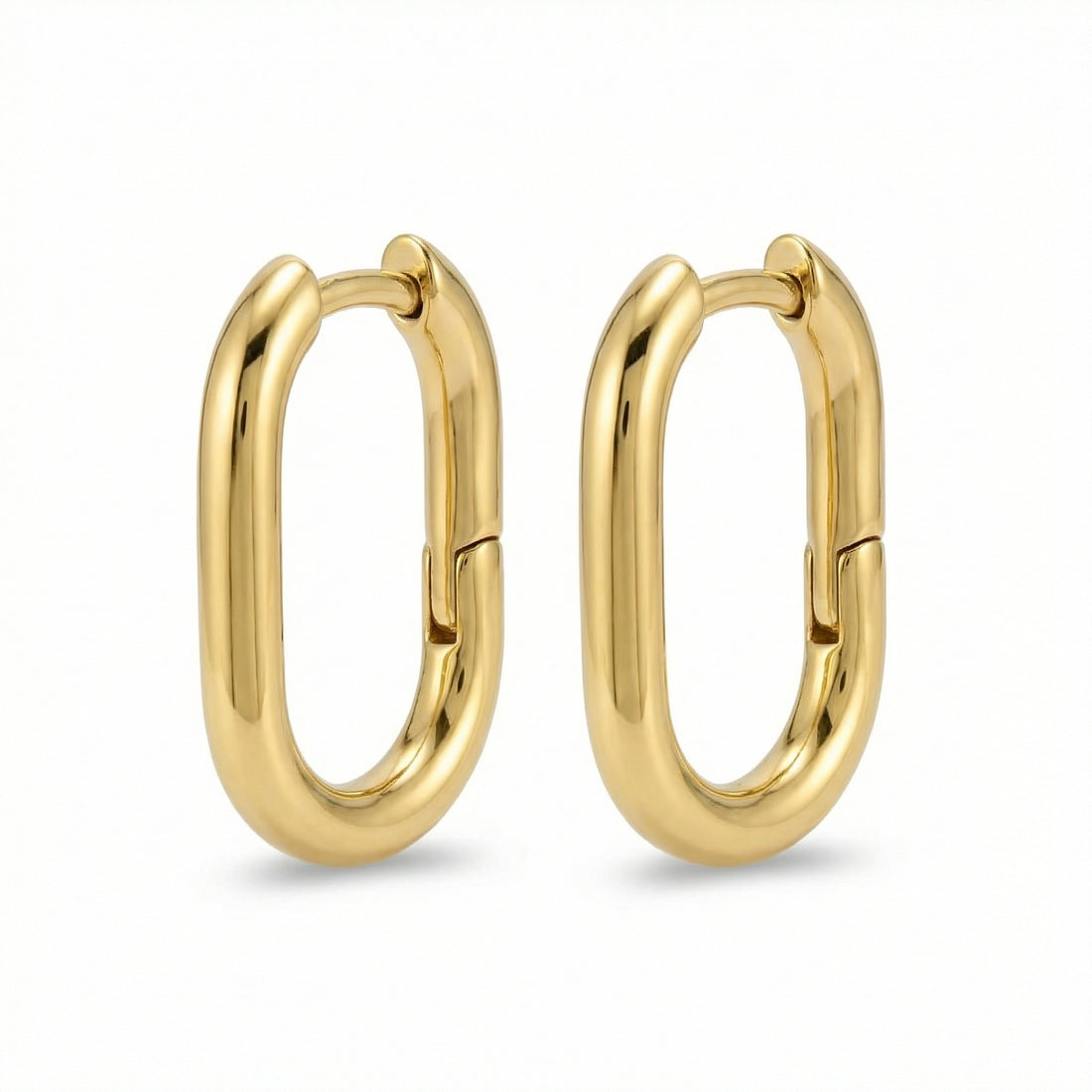 Hex Square Huggie Earrings hypoallergenic earrings by HyraMode