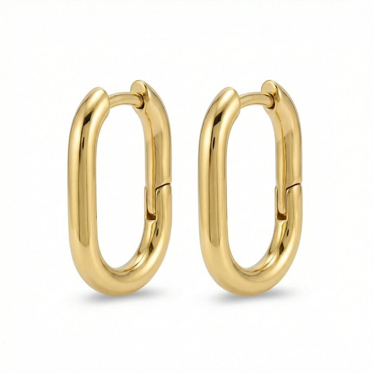 Hex Square Huggie Earrings — product view 1