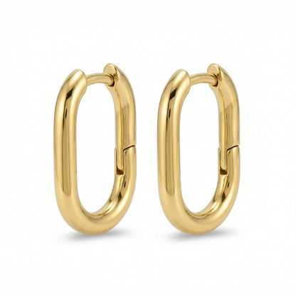 Hex Square Huggie Earrings hypoallergenic earrings by HyraMode
