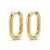 Hex Square Huggie Earrings