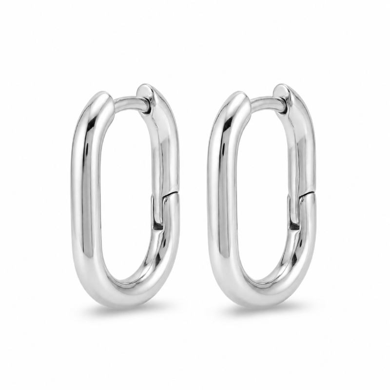 Hex Square Huggie Earrings