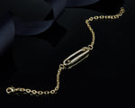 Luna Dainty Safety Pin Chain Bracelet