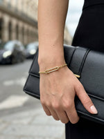 Luna Dainty Safety Pin Chain Bracelet — product view 5