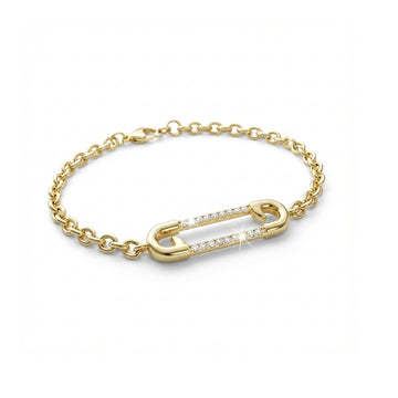 Luna Dainty Safety Pin Chain Bracelet