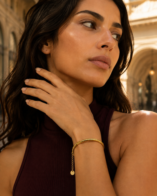 Arlo Slim Flat Box Chain Bracelet 4MM
