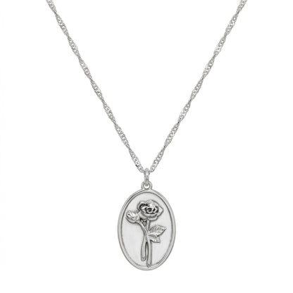 Rosa Rose Coin Pendant Necklace hypoallergenic necklace by HyraMode