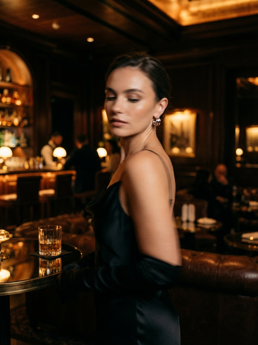 Tria Triple Hoop Huggie Earrings hypoallergenic earrings by HyraMode