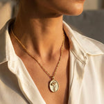 Rosa Rose Coin Pendant Necklace — product view 5