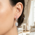Zela Huggie Crystal Drop Earrings hypoallergenic earrings by HyraMode