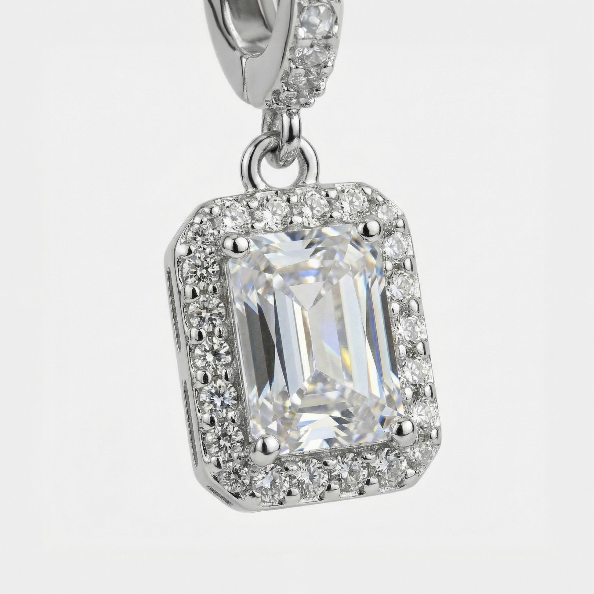 Zela Huggie Crystal Drop Earrings hypoallergenic earrings by HyraMode