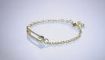 Luna Dainty Safety Pin Chain Bracelet